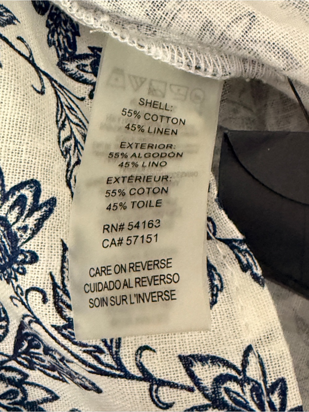 Tommy Hilfiger White Midi Shirt Dress with Blue Floral Print - Picture 5 of 8